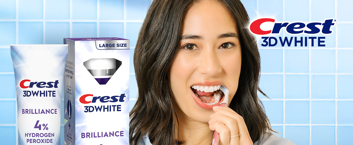 CREST,3D White, Brilliance Toothpaste, 4% Hydrogen Peroxide