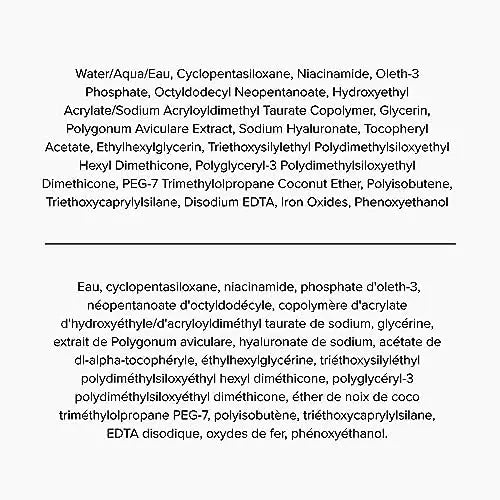 List of ingredients on a white background