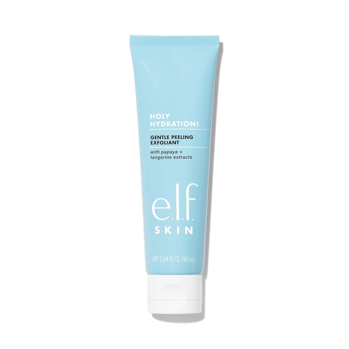 Tube of e.l.f. Skin Holy Hydration Gentle Peeling Exfoliant on a white background