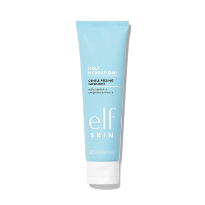 Tube of e.l.f. Skin Holy Hydration Gentle Peeling Exfoliant on a white background