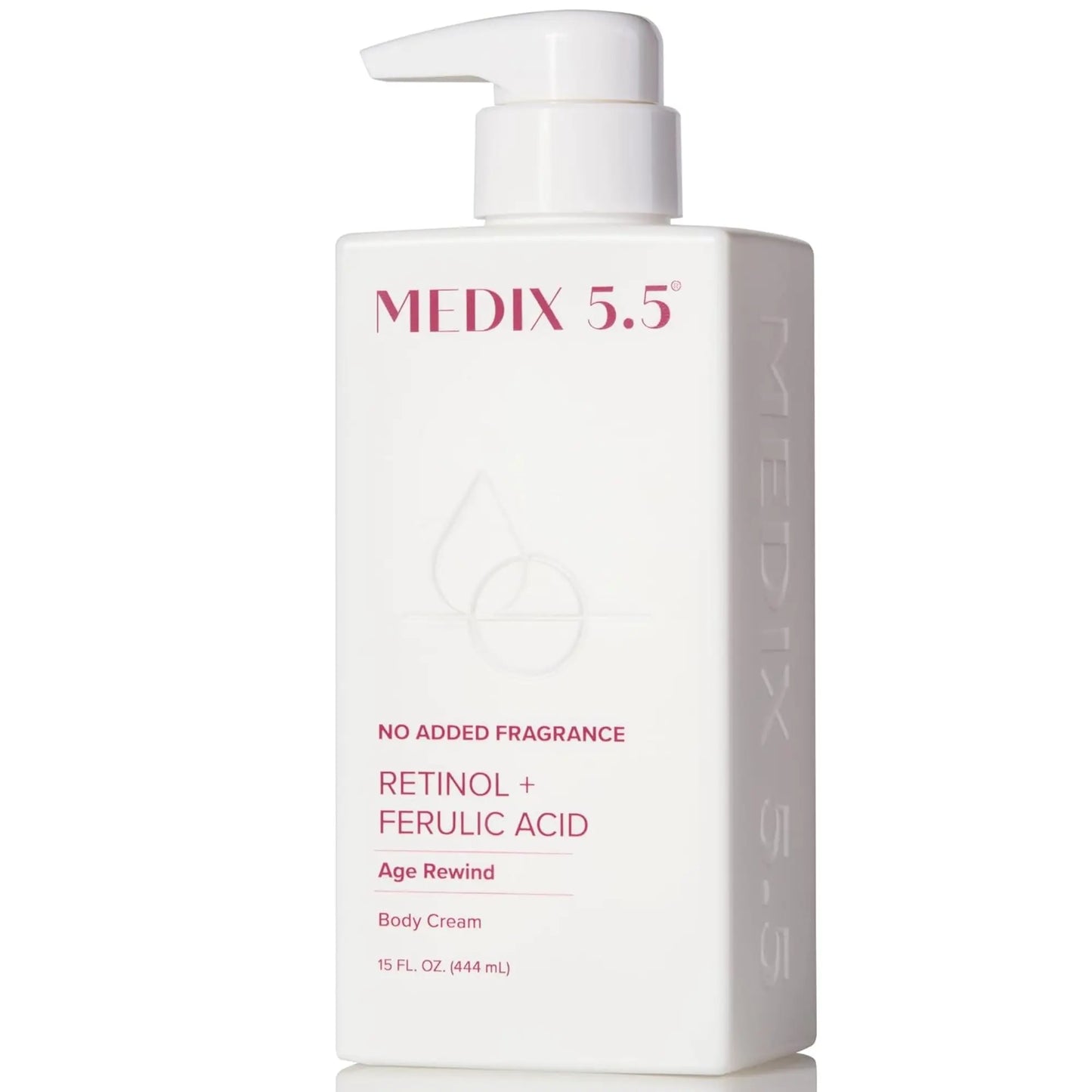 Medix 5.5 body cream bottle on a white background