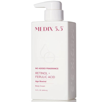 Medix 5.5 body cream bottle on a white background