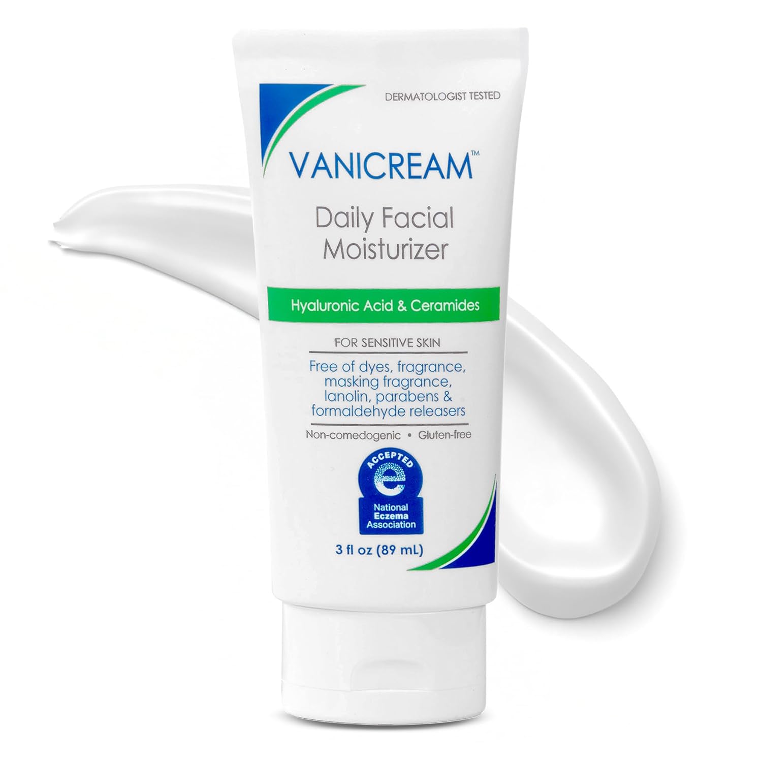 Vanicream Daily Facial Moisturizer tube on a white background