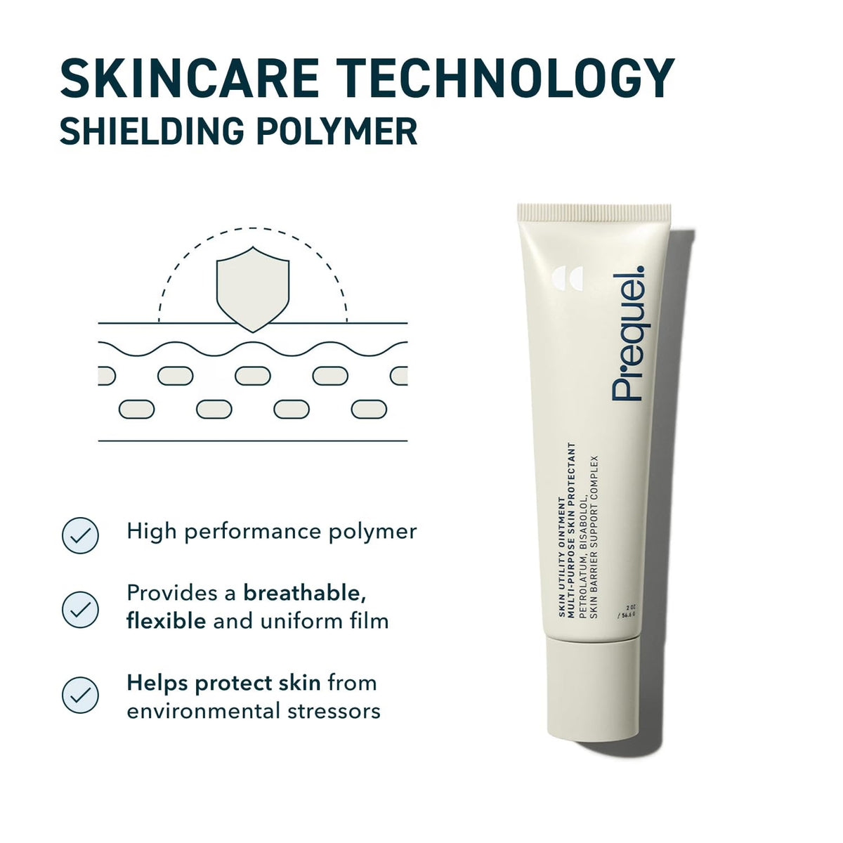 Prequel Skin Utility Ointment – 45% Petrolatum Moisturizing Skin Protectant 56.6gr - Antiaging Cosmetics