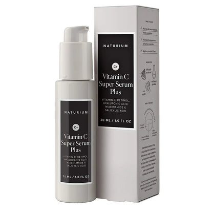 Naturium Vitamin C Super Serum Plus, Retinol, Hyaluronic Acid, Niacinamide & Salicylic Acid,30ml - Antiaging Cosmetics