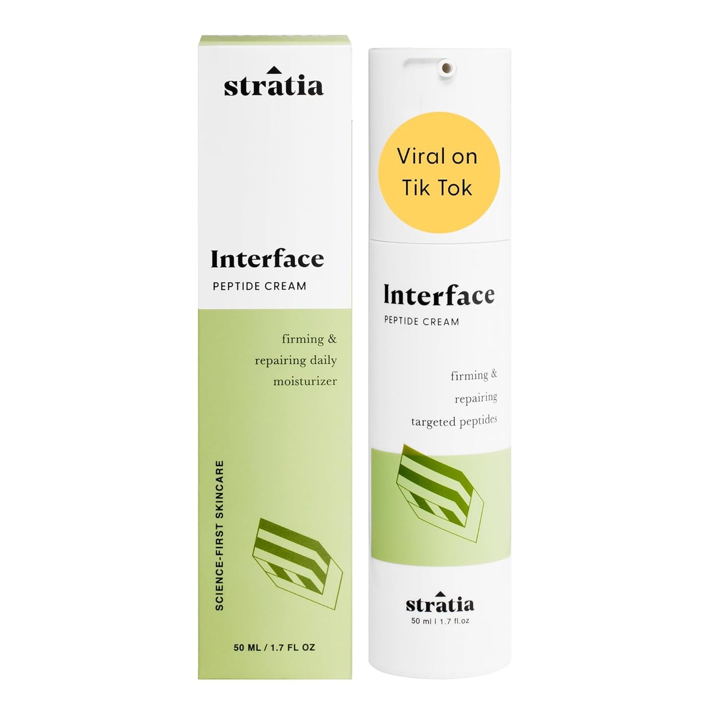 Stratia Interface Peptide Moisturizer Hydrating Barrier Repair Anti Aging Cream 50ml Stratia