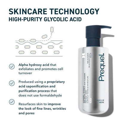 Prequel Glycolic Cleanser with Glycerin for Face and Body Wash 400ml