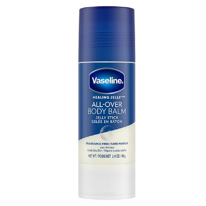 Vaseline all-over body balm stick on a white background