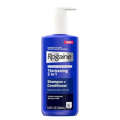 Rogaine- Men's Thickening 2 in 1 Shampoo + Conditioner -8.4 fl. oz( 248ml) ROGAINE