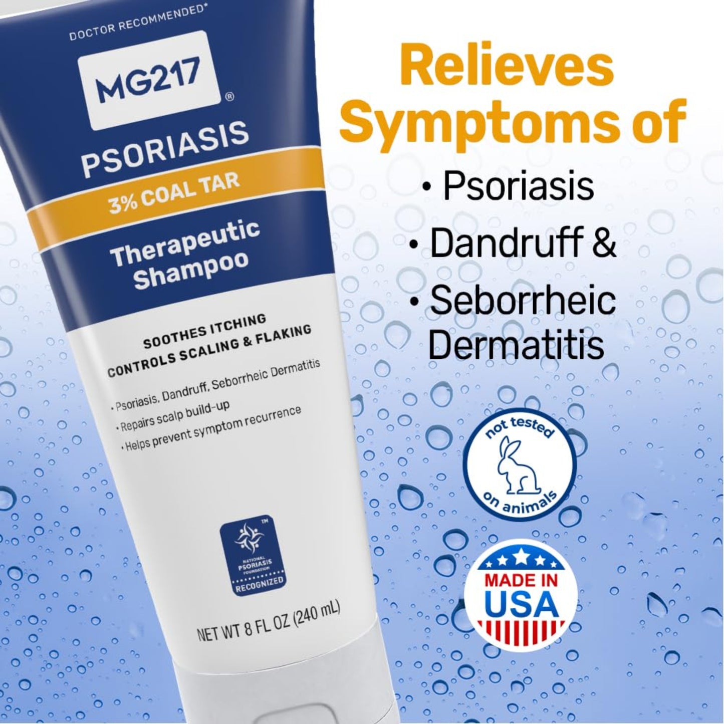 MG217- COAL TAR 3%  Psoriasis Shampoo -240ml