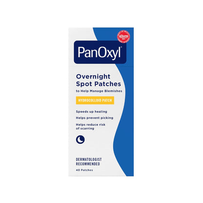 PanOxyl Overnight Spot Patches packaging on a white background