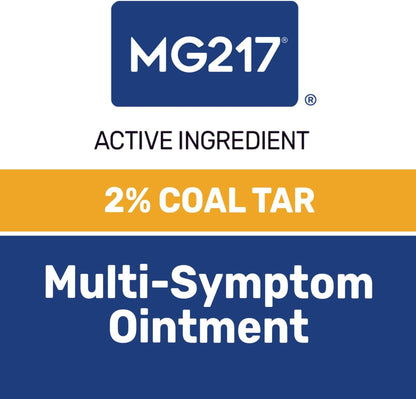 MG217- Coal Tar Ointment for Psoriasis, Extra Strength Multi Symptom Relief, Effectively Relieves Itching, Scaling, Redness  113gr