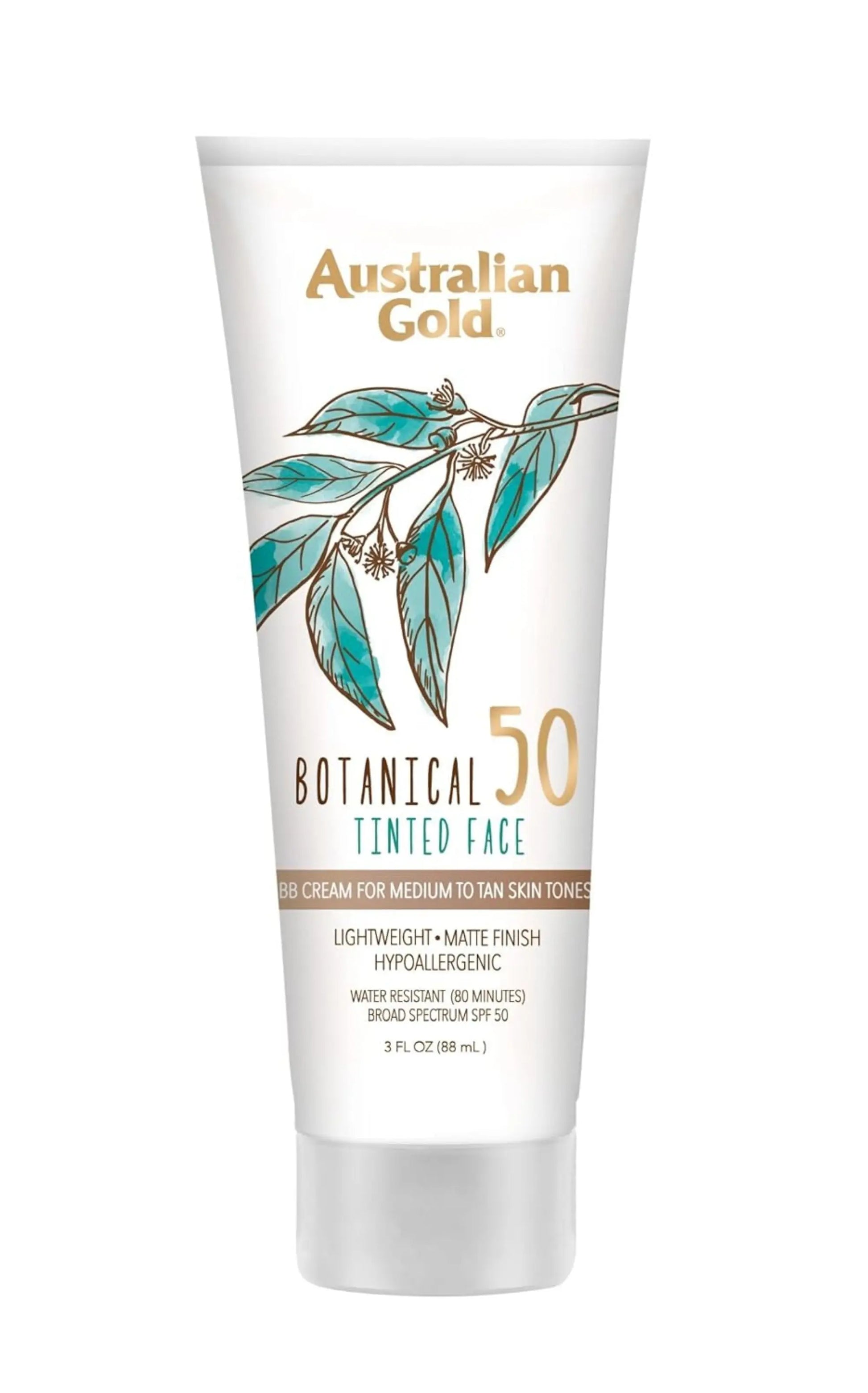 AUSTRALIAN GOLD- TINTED MINERAL Face sunscreen-3fl oz(88ml) Australian Gold