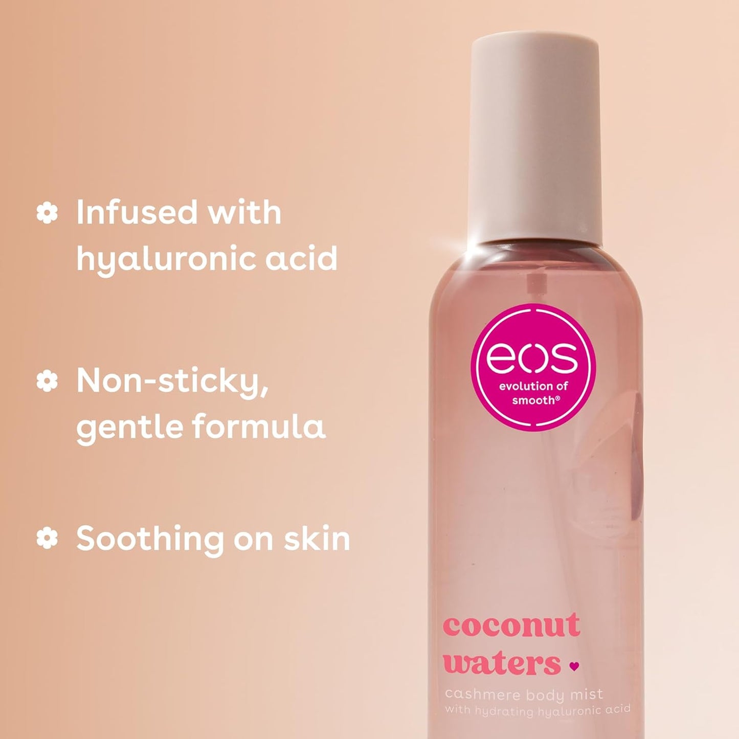 eos Cashmere Body Mist Coconut Waters Hair and Body Spray Hydrating Coconut Perfume 177ml EOS