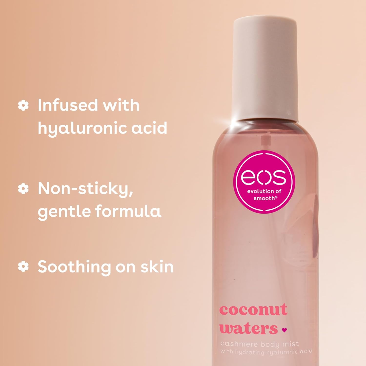 eos Cashmere Body Mist Coconut Waters Hair and Body Spray Hydrating Coconut Perfume 177ml EOS