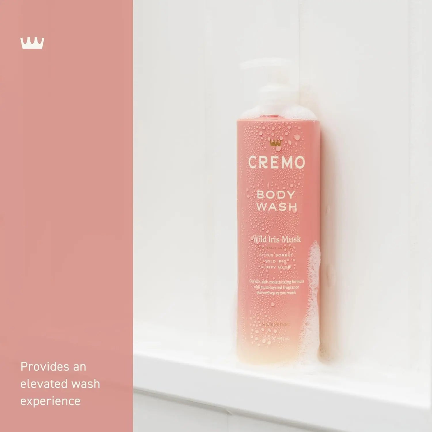 Cremo ,Wild Iris Musk Skin Moisturizing Body Wash for Women, 473ml - Antiaging Cosmetics