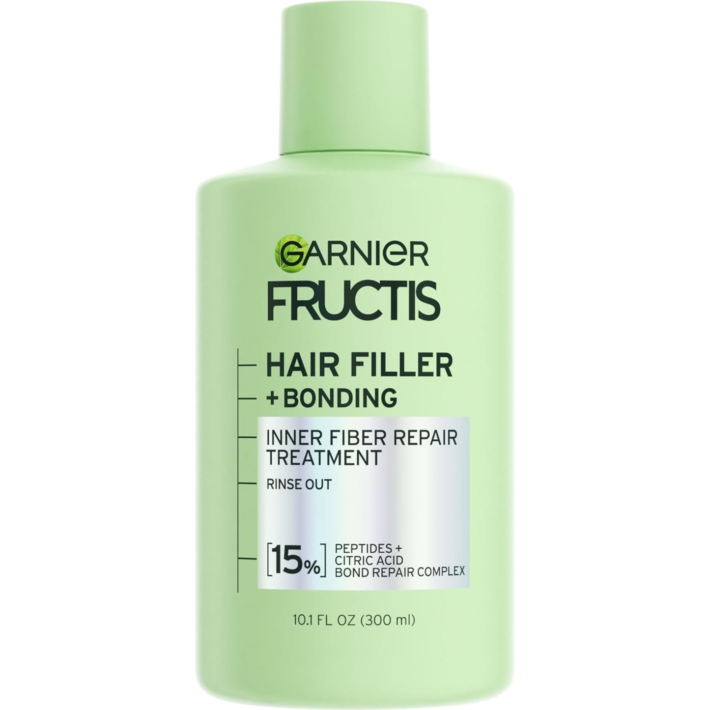 Garnier Fructis Hair Filler + Bonding treatment bottle on a white background