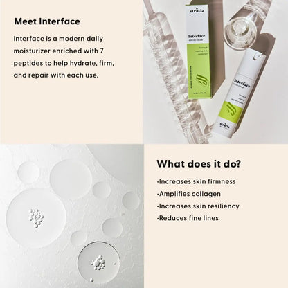 Stratia Interface Peptide Moisturizer Hydrating Barrier Repair Anti Aging Cream 50ml Stratia