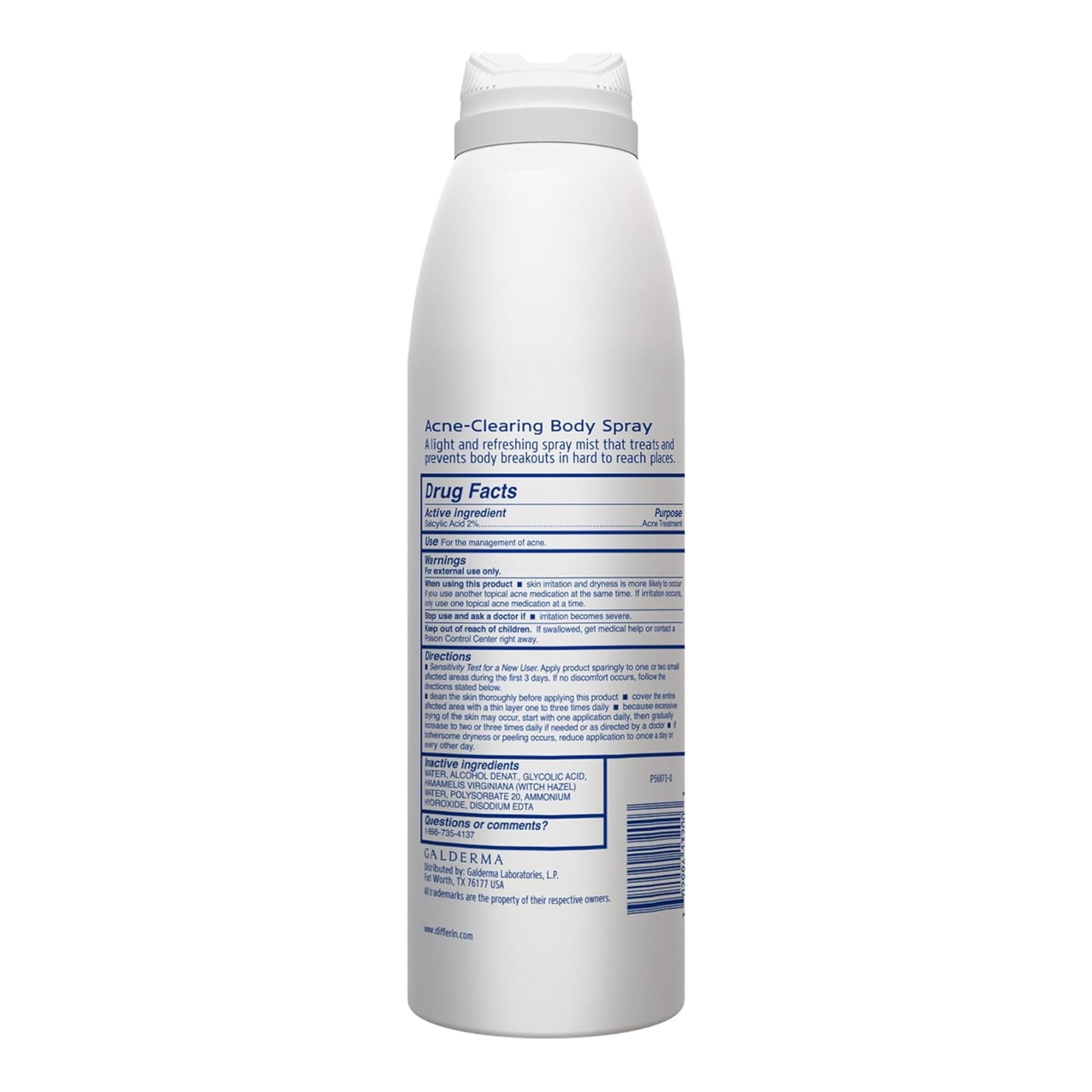 Differin -Acne Body Spray, Acne Treatment with Salicylic Acid- 170gr