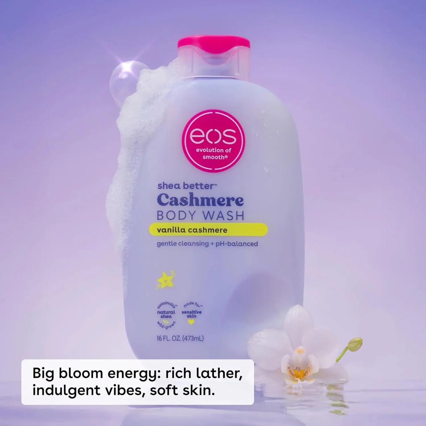 EOS , Body Wash, Shea Better Cashmere , Vanilla Cashmere, 473 ml - Antiaging Cosmetics