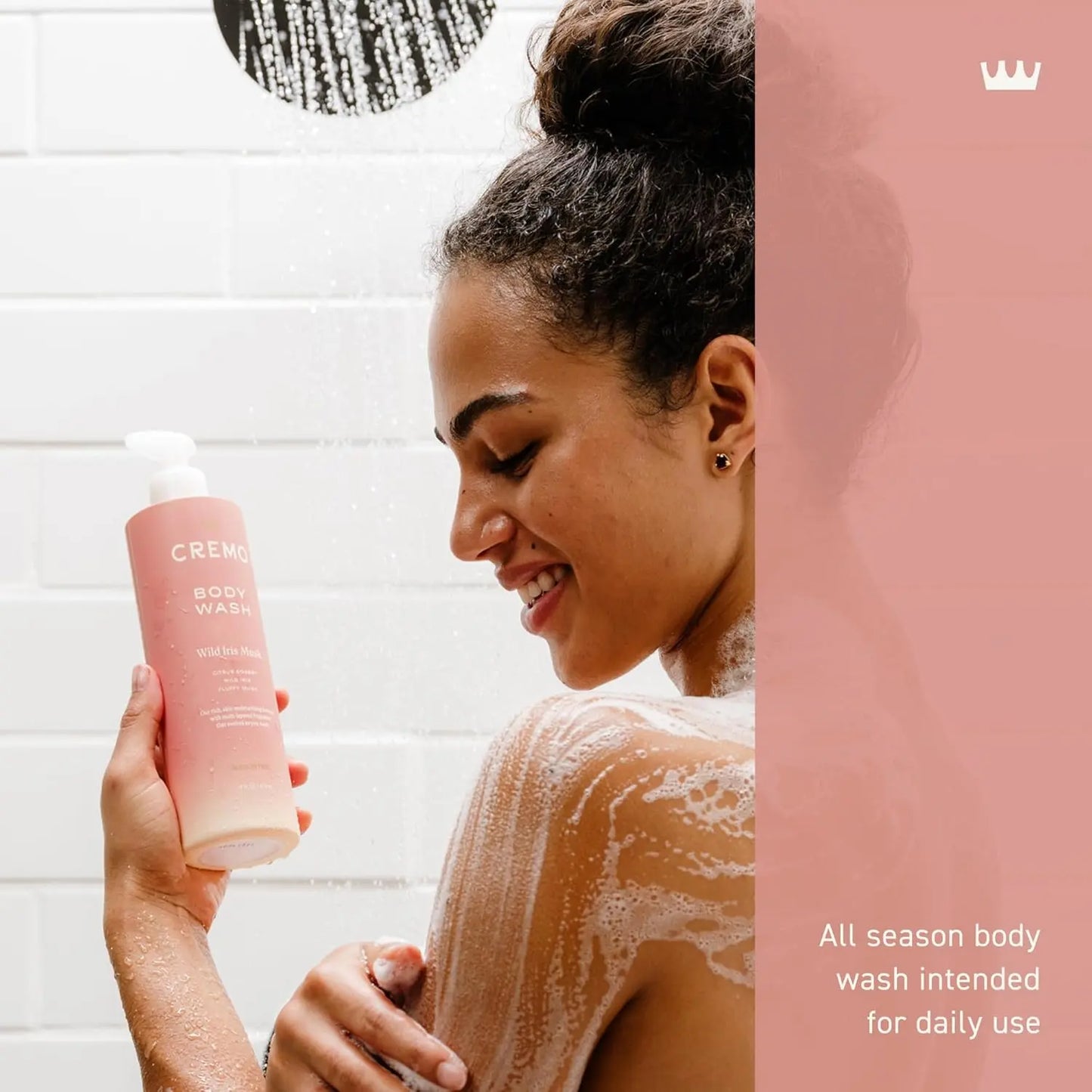 Cremo ,Wild Iris Musk Skin Moisturizing Body Wash for Women, 473ml - Antiaging Cosmetics