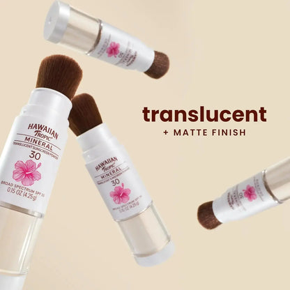 Mineral Powder Sunscreen SPF 30 – Hawaiian Tropic Brush - Antiaging Cosmetics