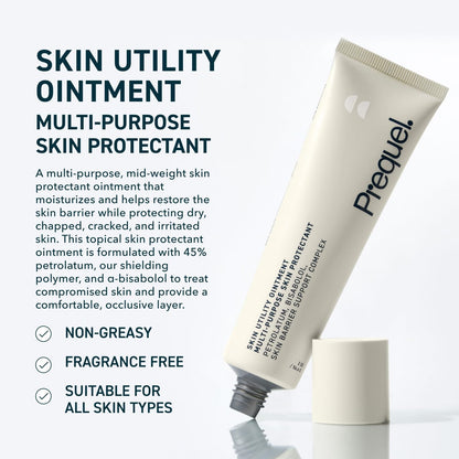 Prequel Skin Utility Ointment – 45% Petrolatum Moisturizing Skin Protectant 56.6gr - Antiaging Cosmetics