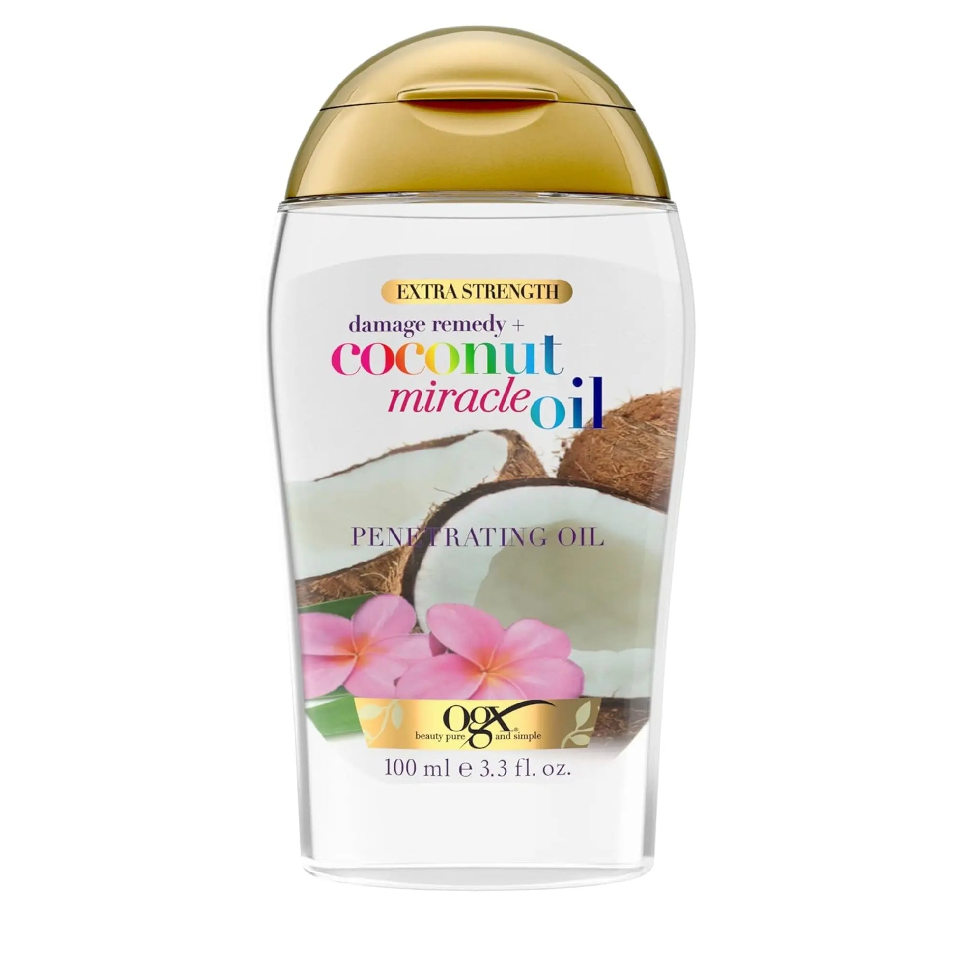 OGX- Extra Strength Damage Remedy + Coconut Miracle Oil Penetrating Hair Oil Treatment- 3.3 oz(100ml) OGX