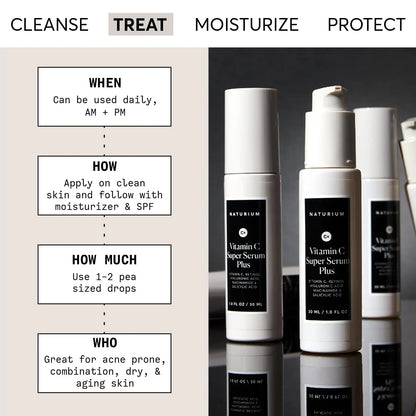Naturium Vitamin C Super Serum Plus, Retinol, Hyaluronic Acid, Niacinamide & Salicylic Acid,30ml - Antiaging Cosmetics