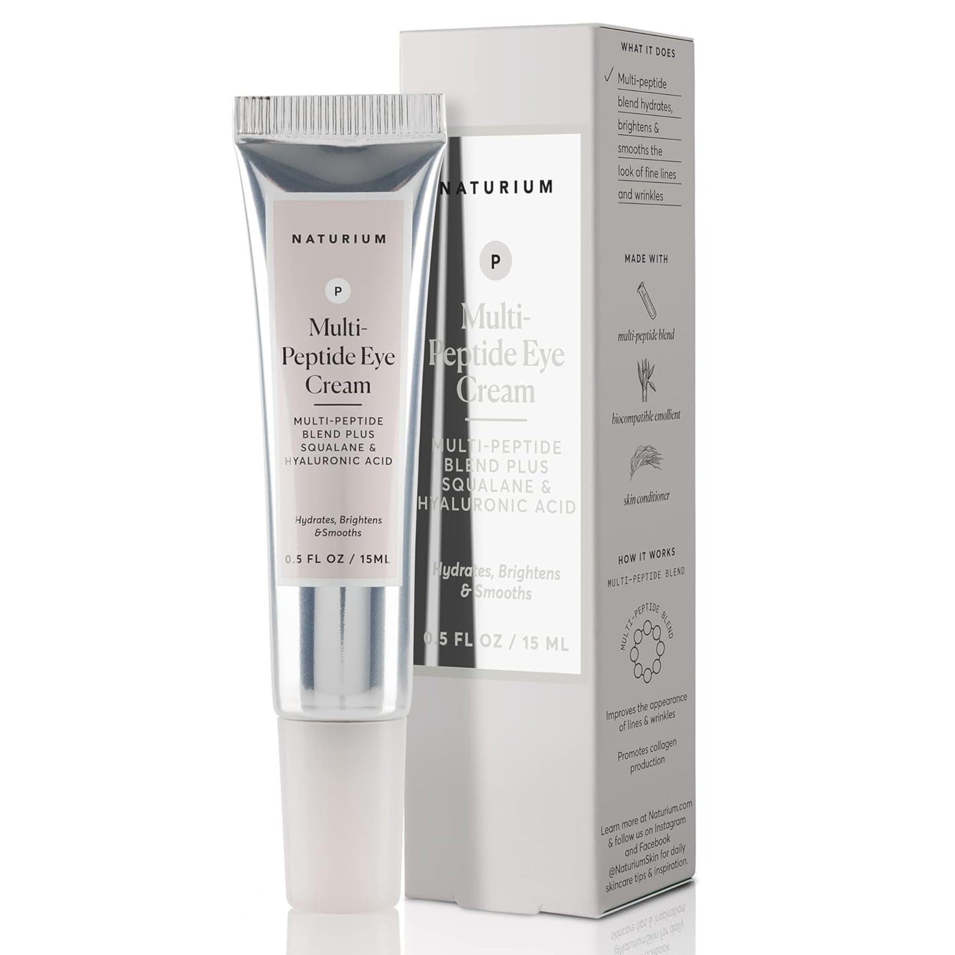 Naturium Multi-Peptide Eye Cream tube and packaging on a white background