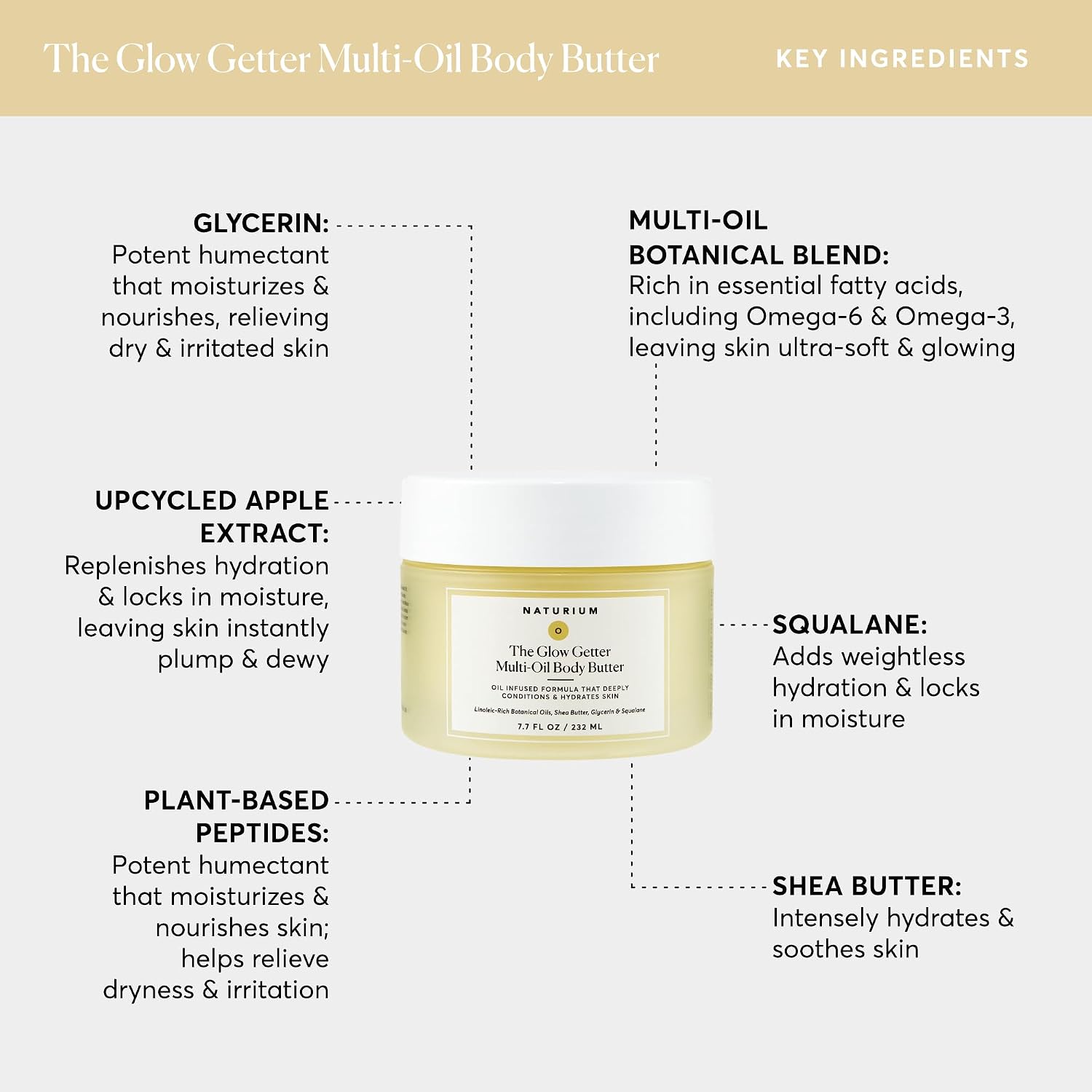 Naturium The Glow Getter Multi-Oil Body Butter 232ml Naturium