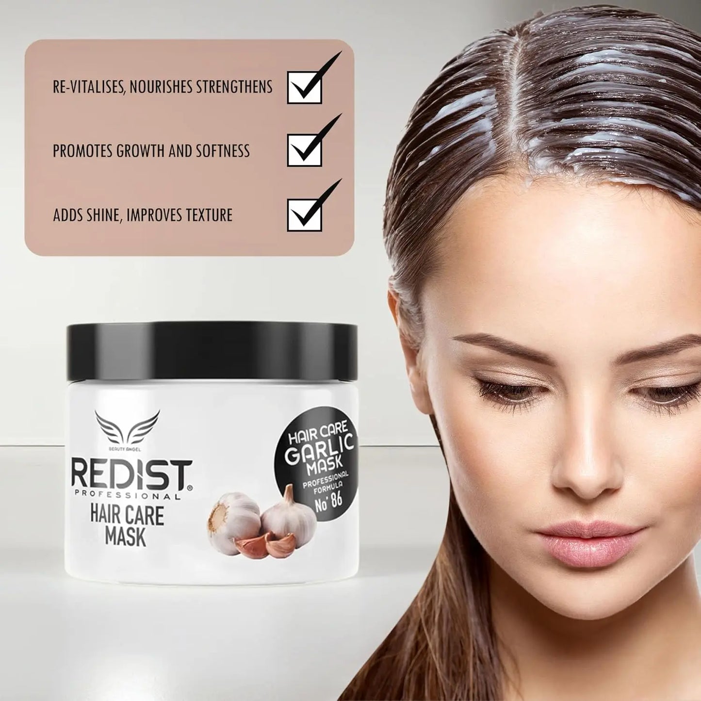 Redist Garlic Hair Mask 500ml Strengthening Nourishing Treatment for Damaged Hair,500ml Redist