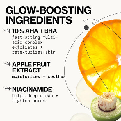 Pacifica - Glow Baby Brightening Peel Pads - 10% Glycolic Acid and Salicylic Acid Exfoliating Pads- 60 pcs