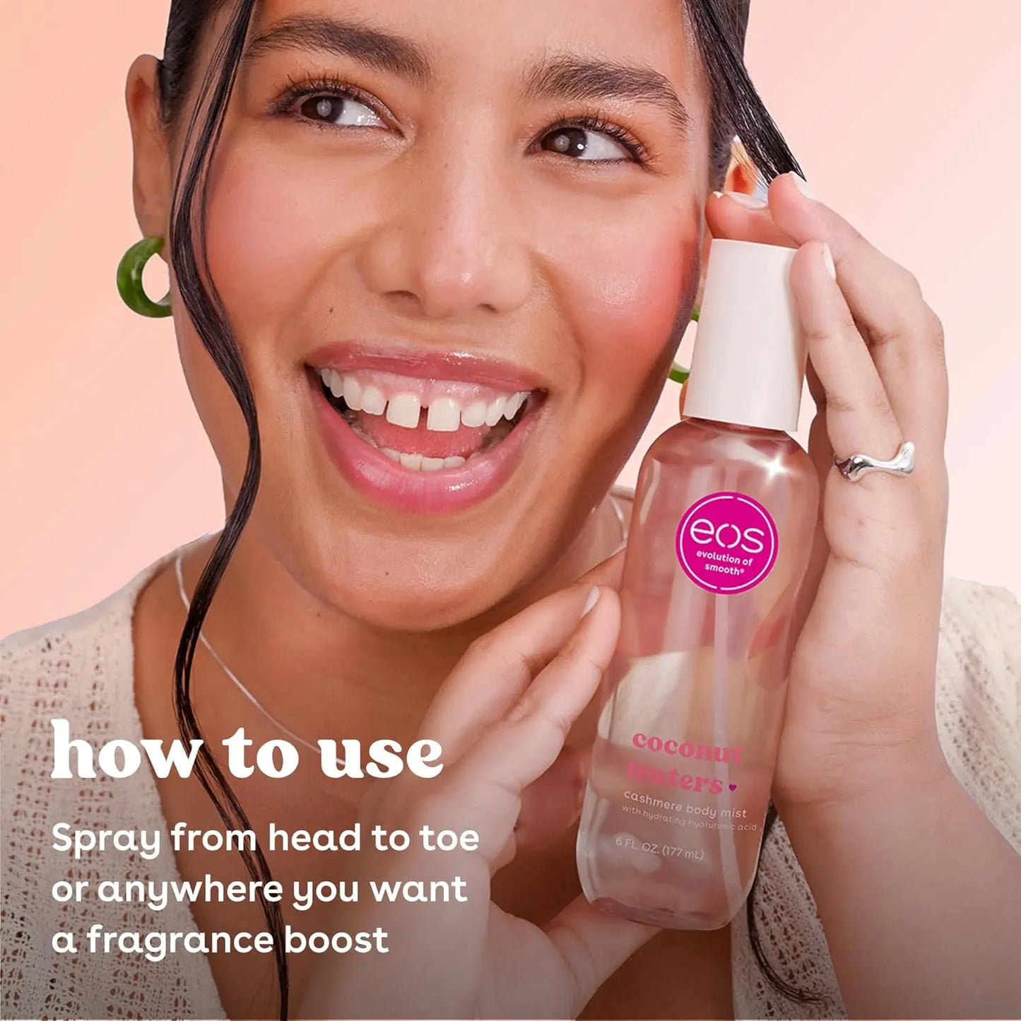 eos Cashmere Body Mist Coconut Waters Hair and Body Spray Hydrating Coconut Perfume 177ml EOS