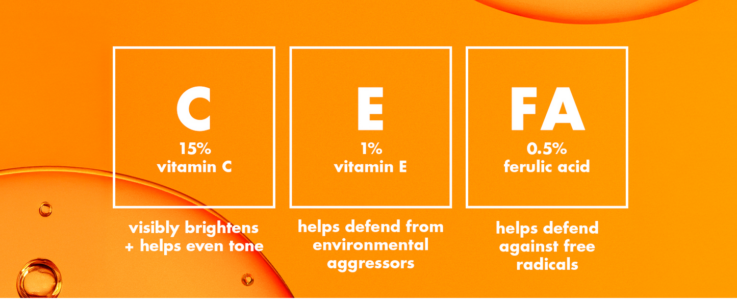 ELF- SKIN Bright Icon Vitamin C + E + Ferulic Serum - 1 fl oz (30ml)