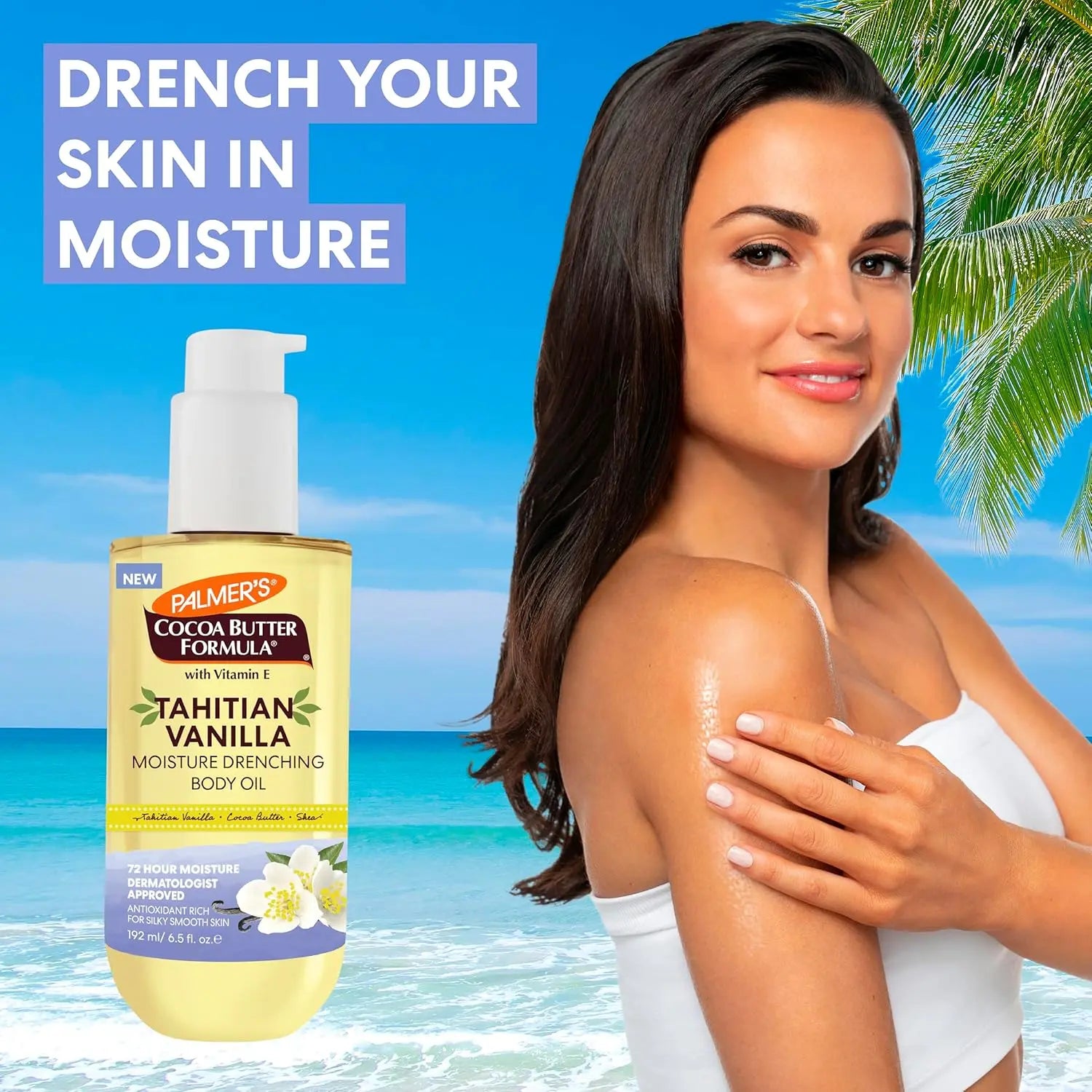 Palmer's Cocoa Butter Formula Body Oil, Moisture,Drenching Tahitian Vanilla,192ml - Antiaging Cosmetics