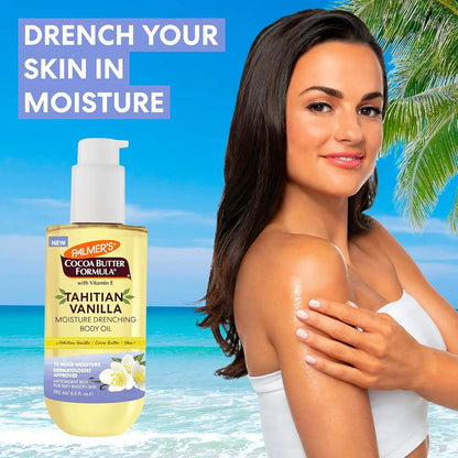 Palmer's Cocoa Butter Formula Body Oil, Moisture,Drenching Tahitian Vanilla,192ml - Antiaging Cosmetics