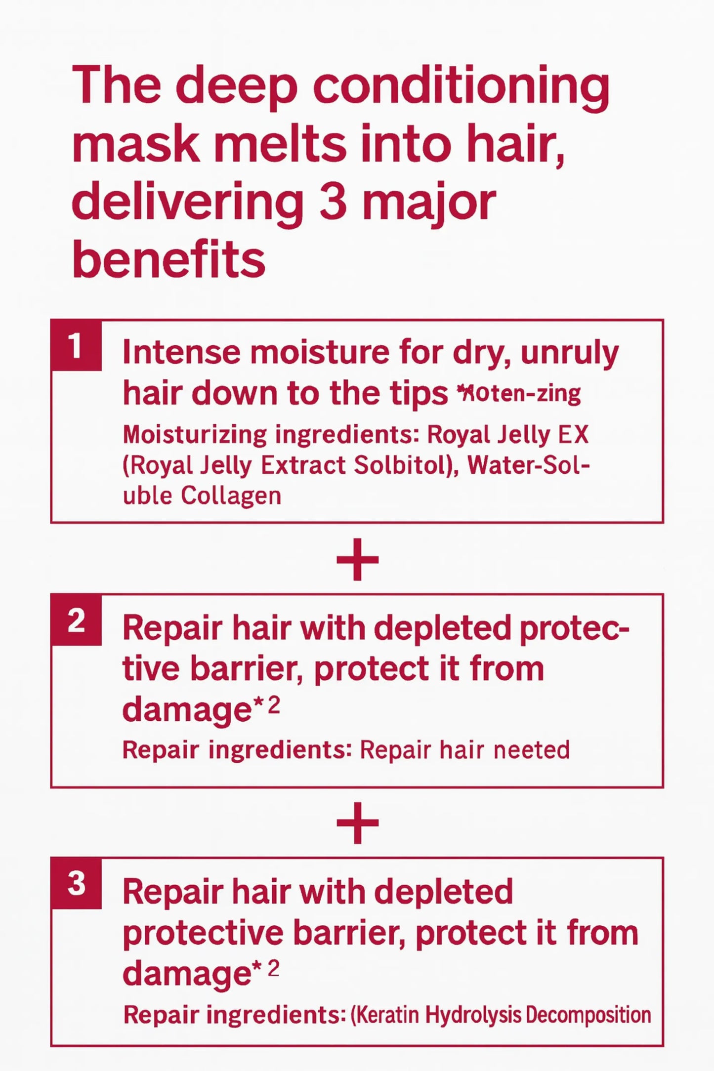 Text describing the benefits of a deep conditioning mask for hair care.