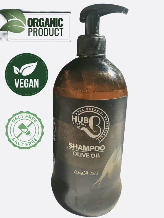 Hub BOTANIC- Shampoo Olive Oil Organic Vegan Salt free- 500ml