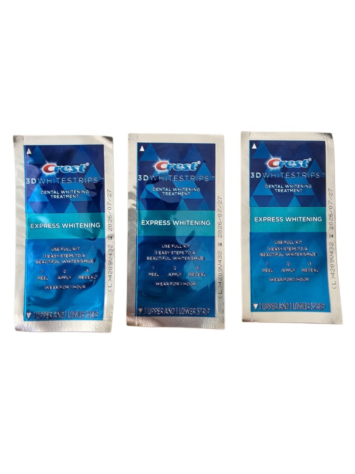 CREST- - Whitening strips/Express Whitening- 3 pcs