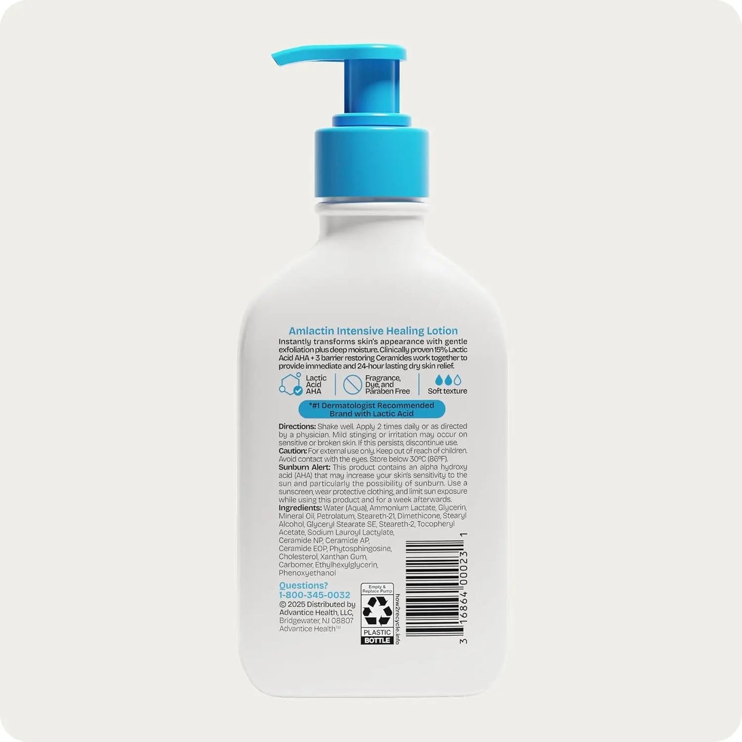 Intensive Healing Lotion for Extremely Dry Skin, 15% Lactic Acid, 225gr - Antiaging Cosmetics