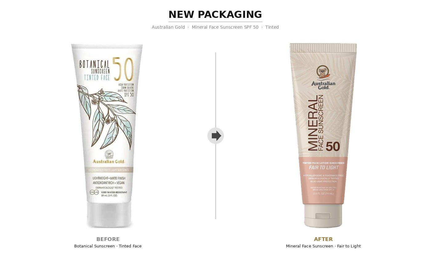 AUSTRALIAN GOLD- TINTED MINERAL Face sunscreen-74ml - Antiaging Cosmetics