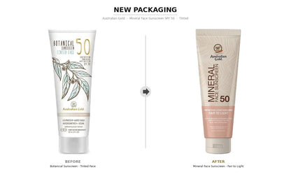 AUSTRALIAN GOLD- TINTED MINERAL Face sunscreen-74ml - Antiaging Cosmetics