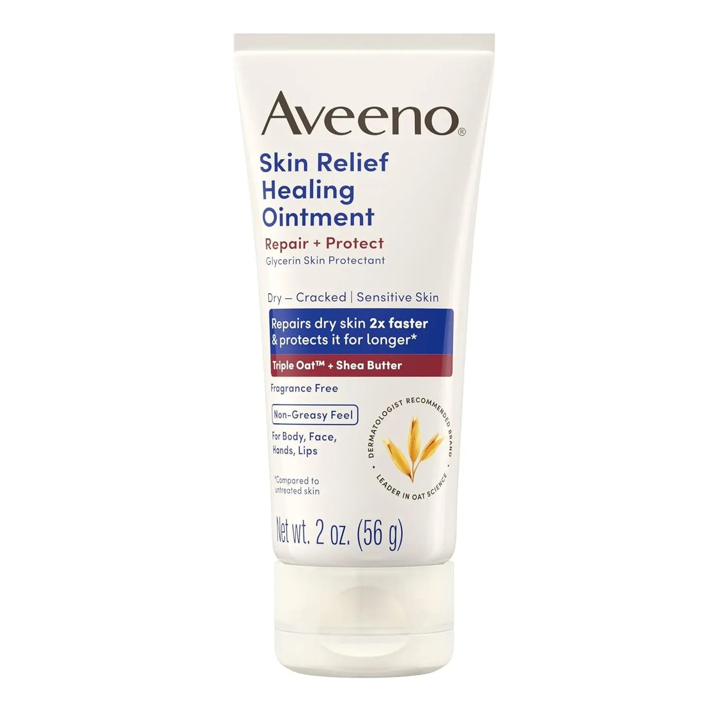 Aveeno Skin Relief Healing Ointment, Repair & Protect Extra Dry, Fragrance Free - 56gr - Antiaging Cosmetics