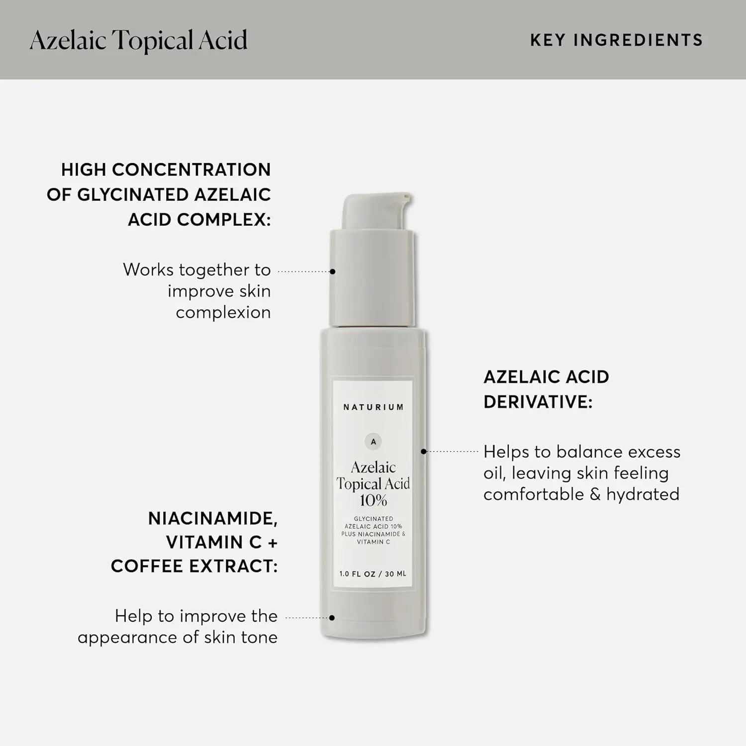 Azelaic Acid , Topical , by Naturium , 10% serum - 30ml - Antiaging Cosmetics