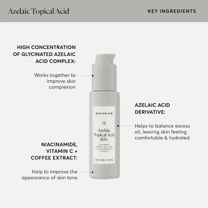 Azelaic Acid , Topical , by Naturium , 10% serum - 30ml - Antiaging Cosmetics