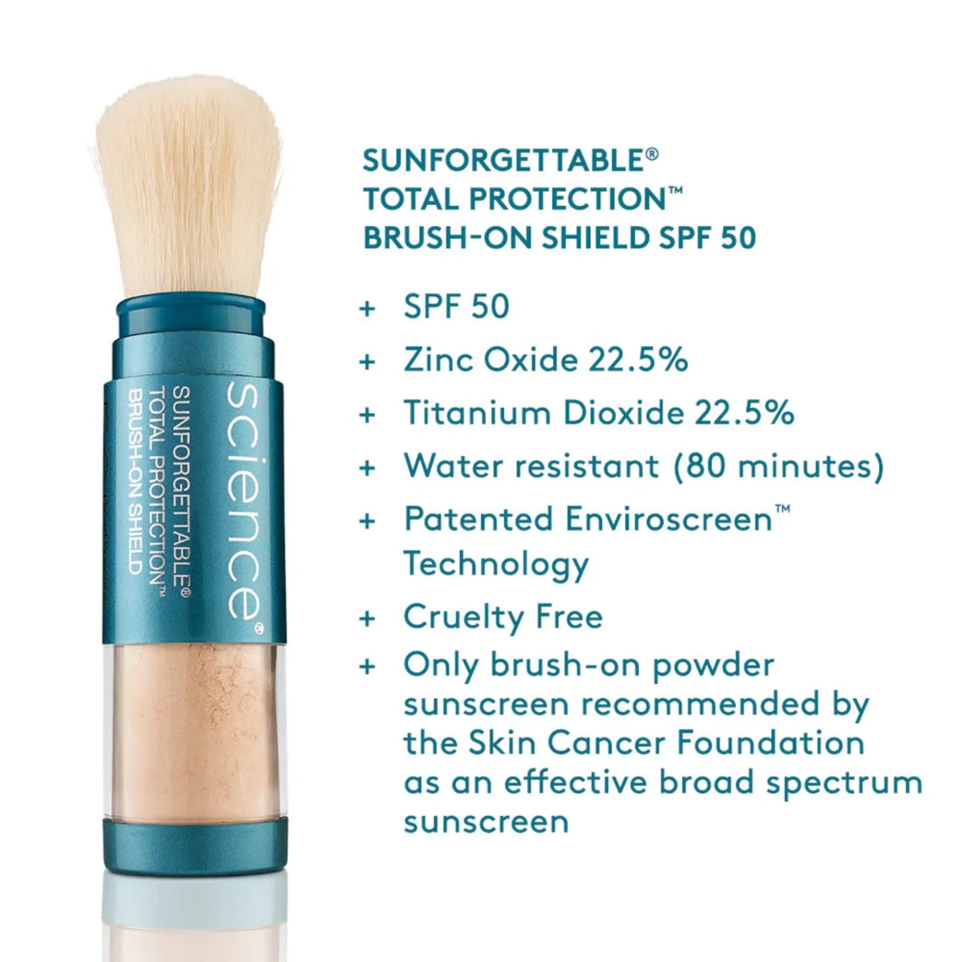 Colorescience - Sunforgettable Powder Brush - On Shield SPF50 [ Fair] - 6gr - Antiaging Cosmetics