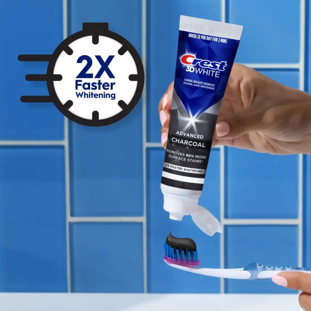 Crest 3D White Advanced Charcoal Teeth Whitening Toothpaste with Fluoride,,93gr - Antiaging Cosmetics