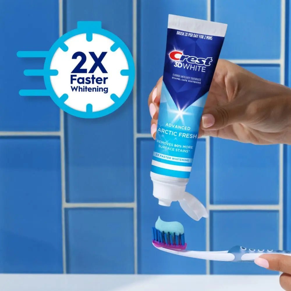 Crest 3D White Advanced Teeth Whitening Toothpaste, Radiant Mint, Artic Fresh ,93gr - Antiaging Cosmetics