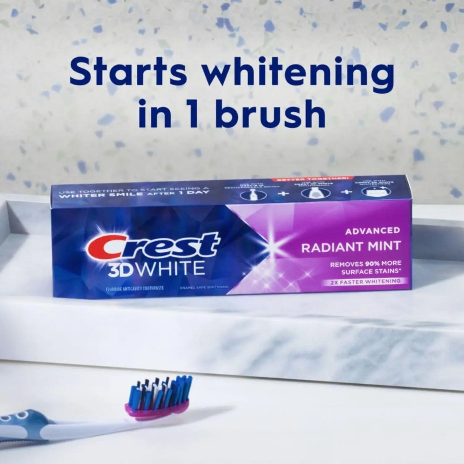 Crest 3D White Advanced Teeth Whitening Toothpaste, Radiant Mint, Artic Fresh ,93gr - Antiaging Cosmetics